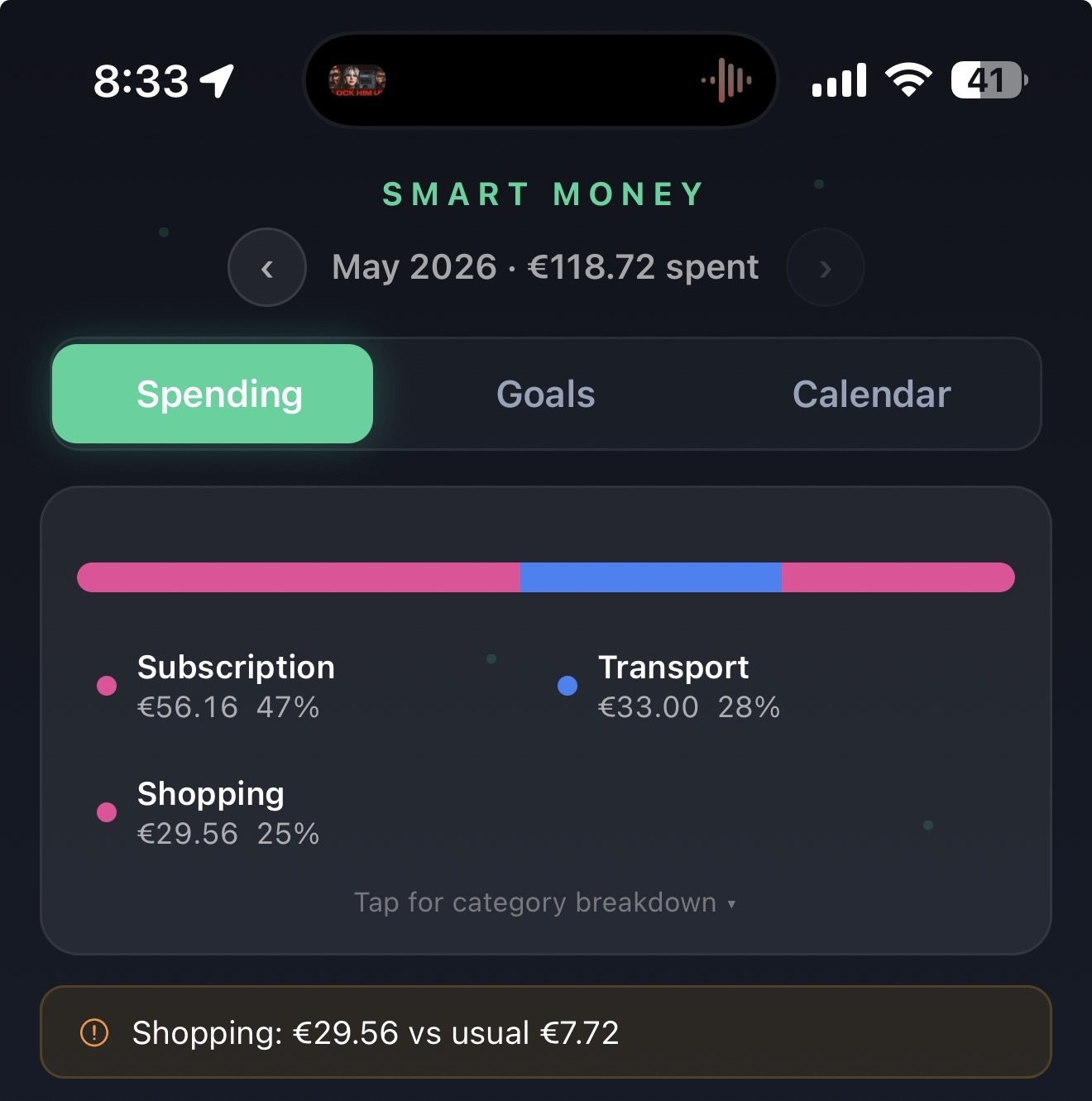 Catcher Smart Money screen